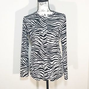 Dana Buchman Zebra Blouse Small